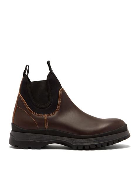 prada chelsea boots|Prada brixxen leather Chelsea boot.